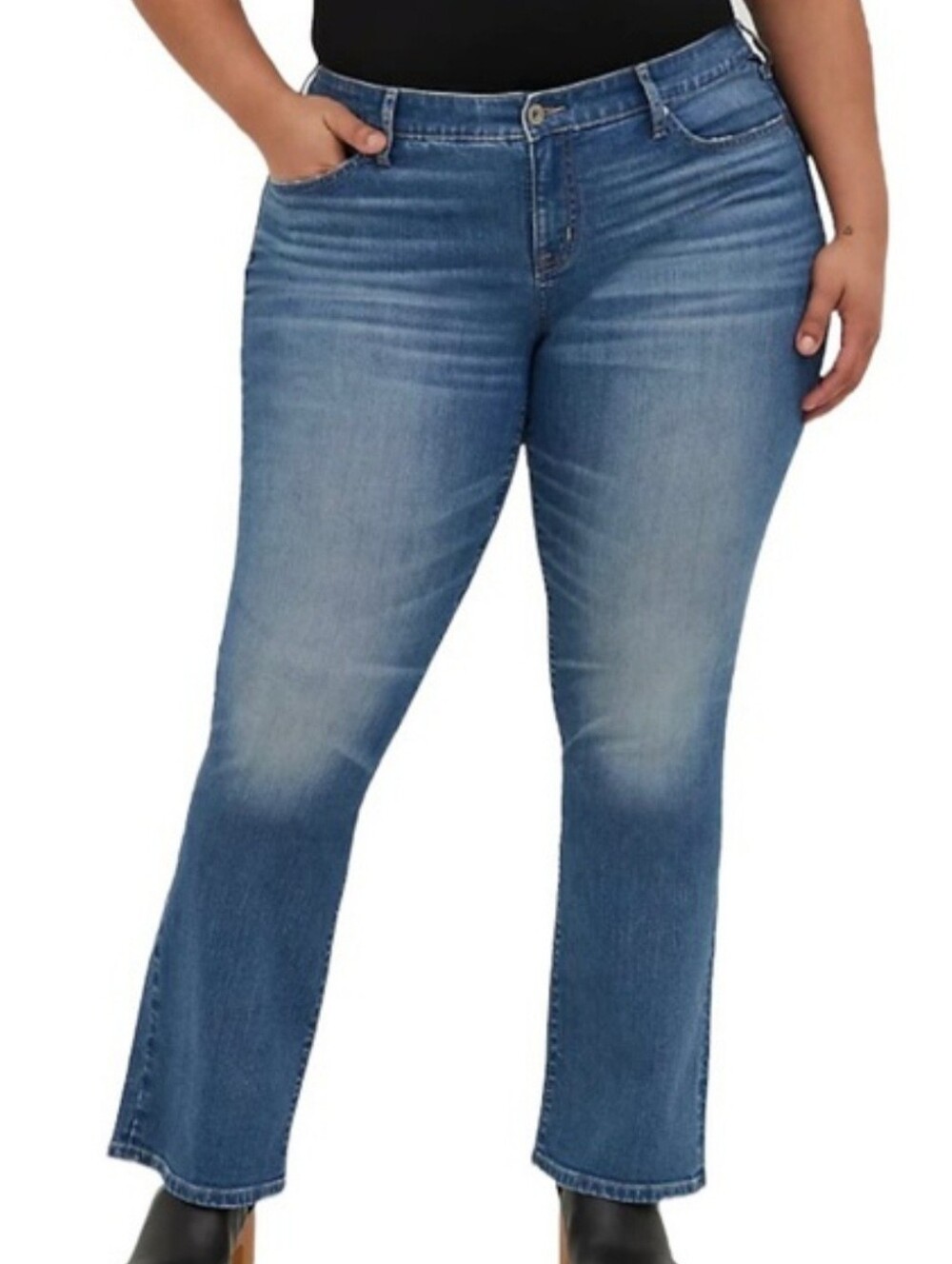 Torrid Luxe Slim Bootcut Super Stretch Jeans Mid Rise Size 16S EUC